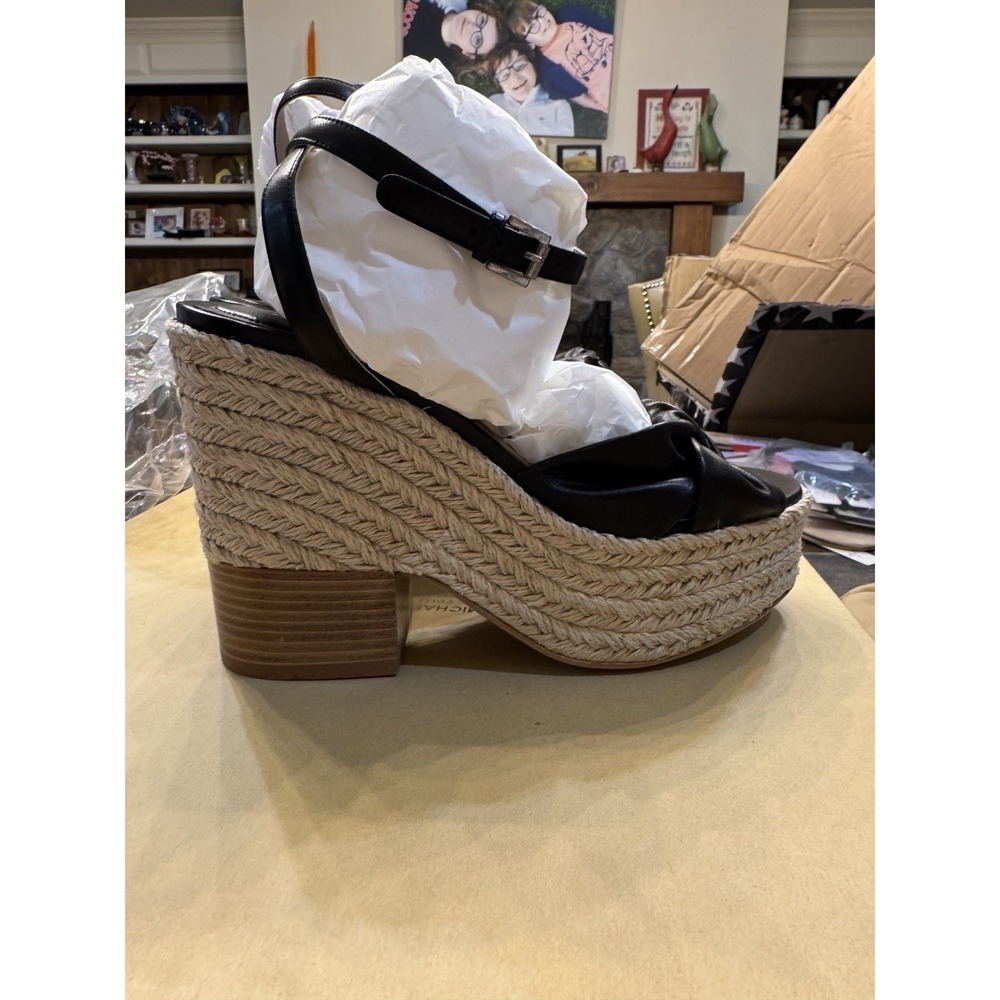 Michael Kors Collection Silvana Runway platform sandal in black leather Size 8 - Picture 4 of 16